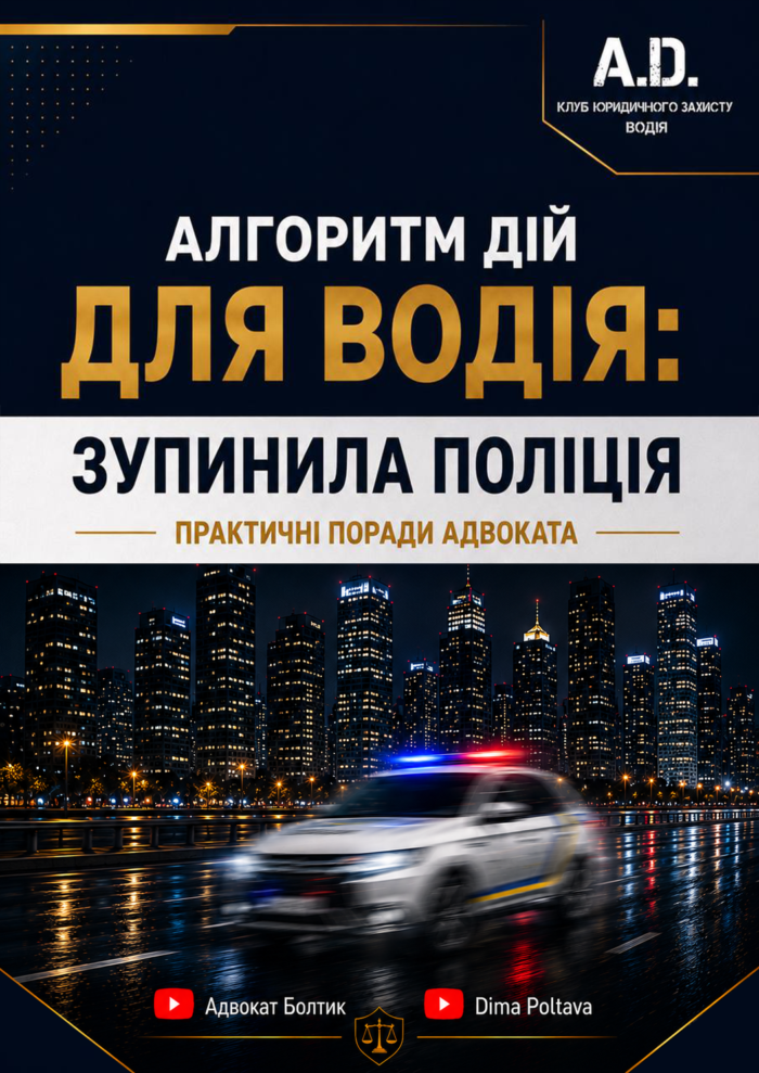 Алгоритм дій для водія: зупинила поліція. Практичні поради адвоката